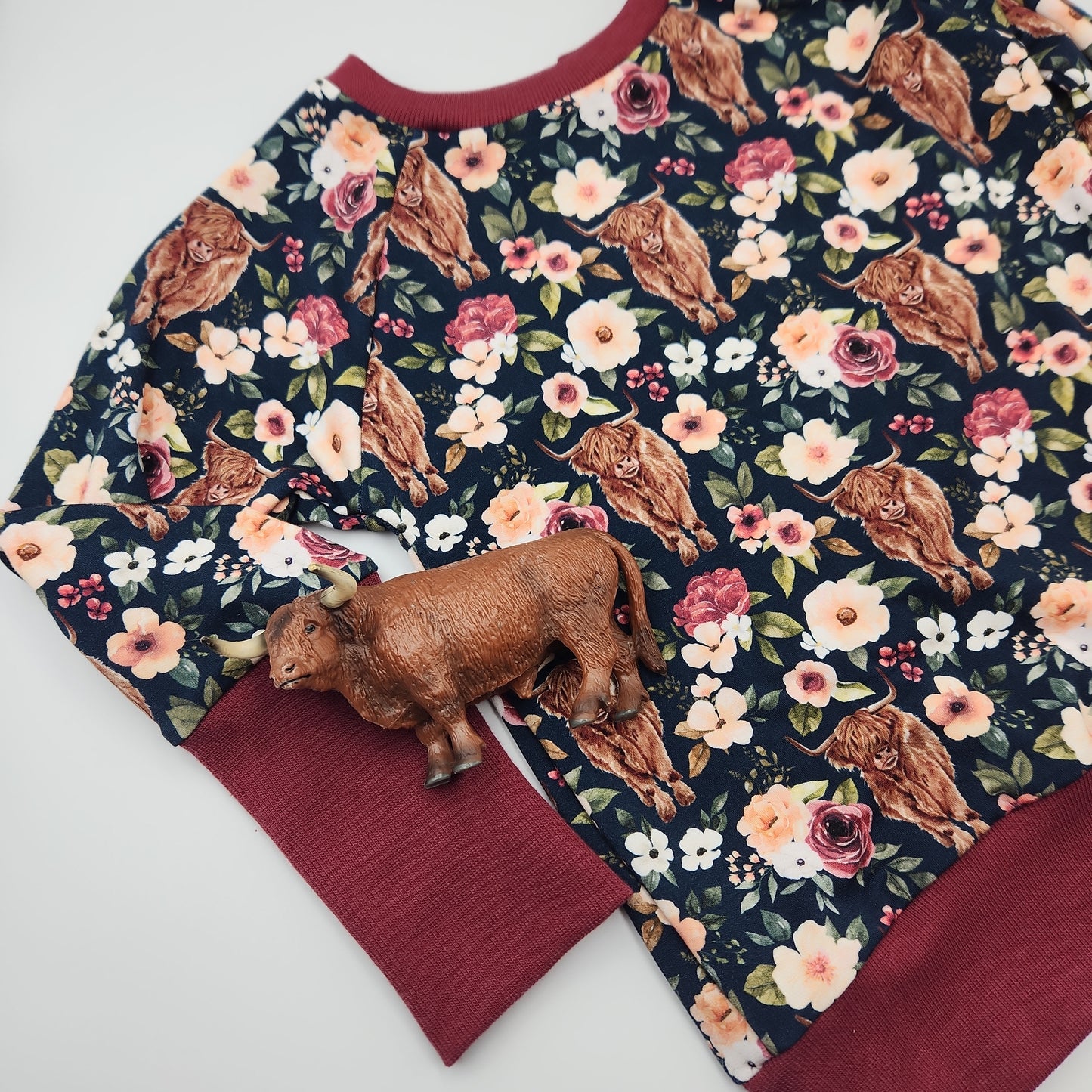 Navy Highlands Grow-with-me Crewneck