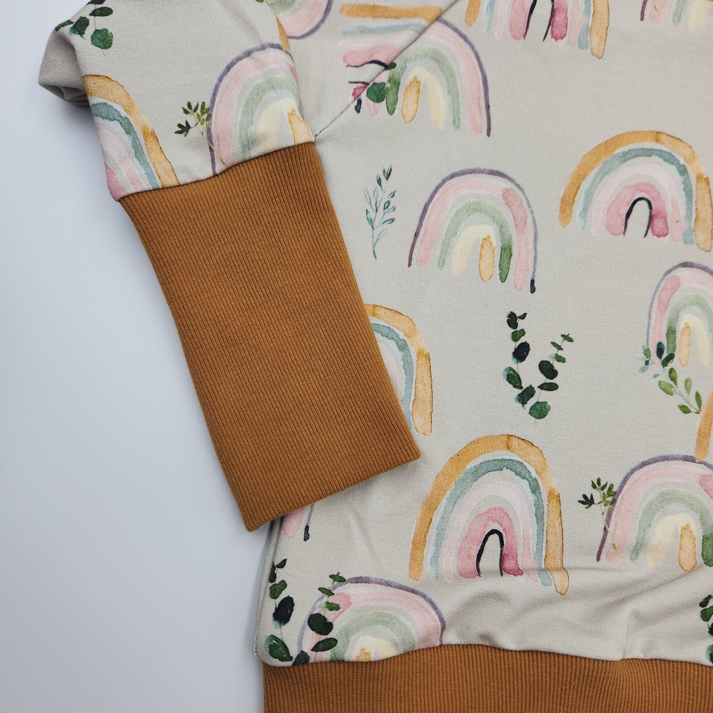 Sage Rainbows Grow-with-me Crewneck