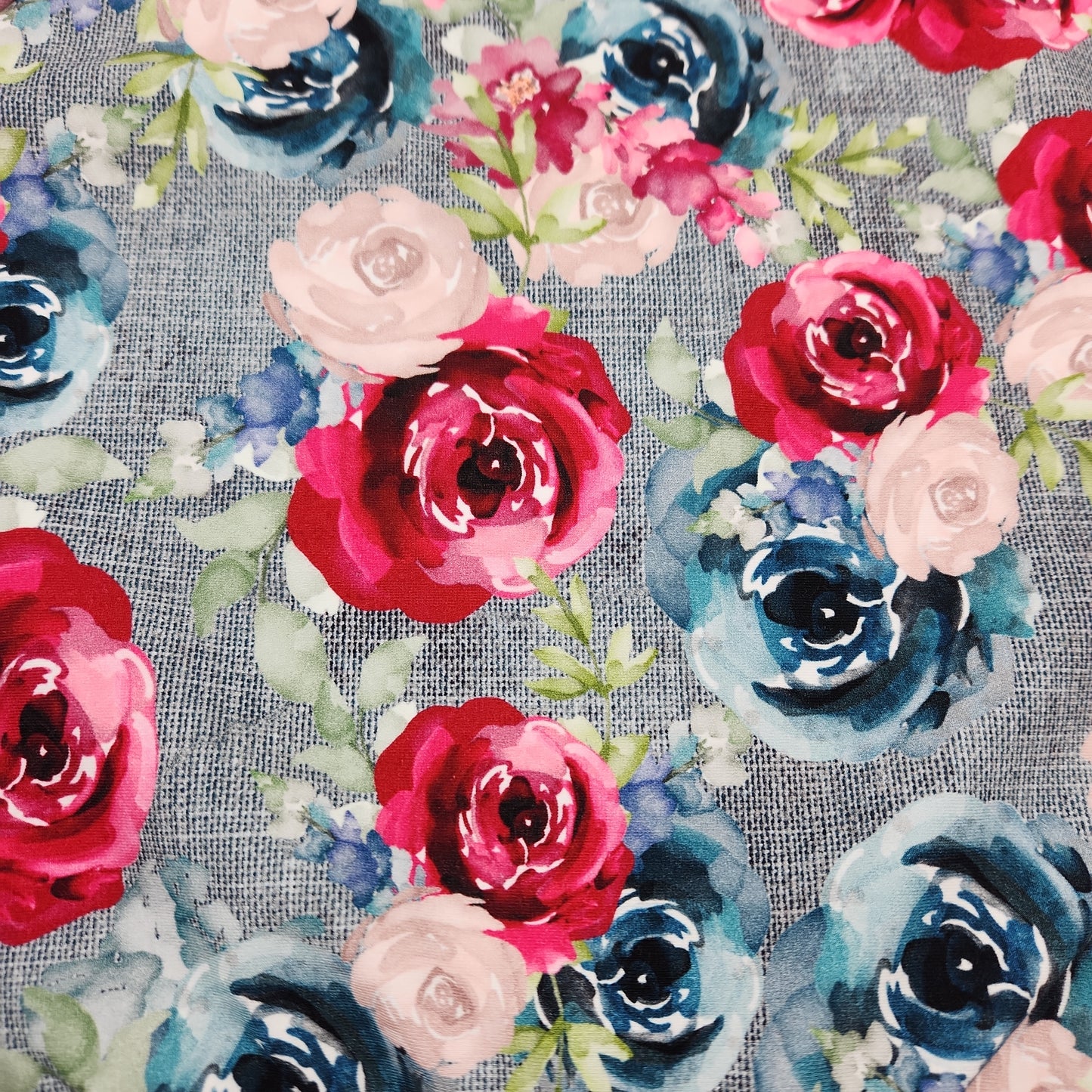 Roses One of a Kind Print Grow-with-me Crewneck