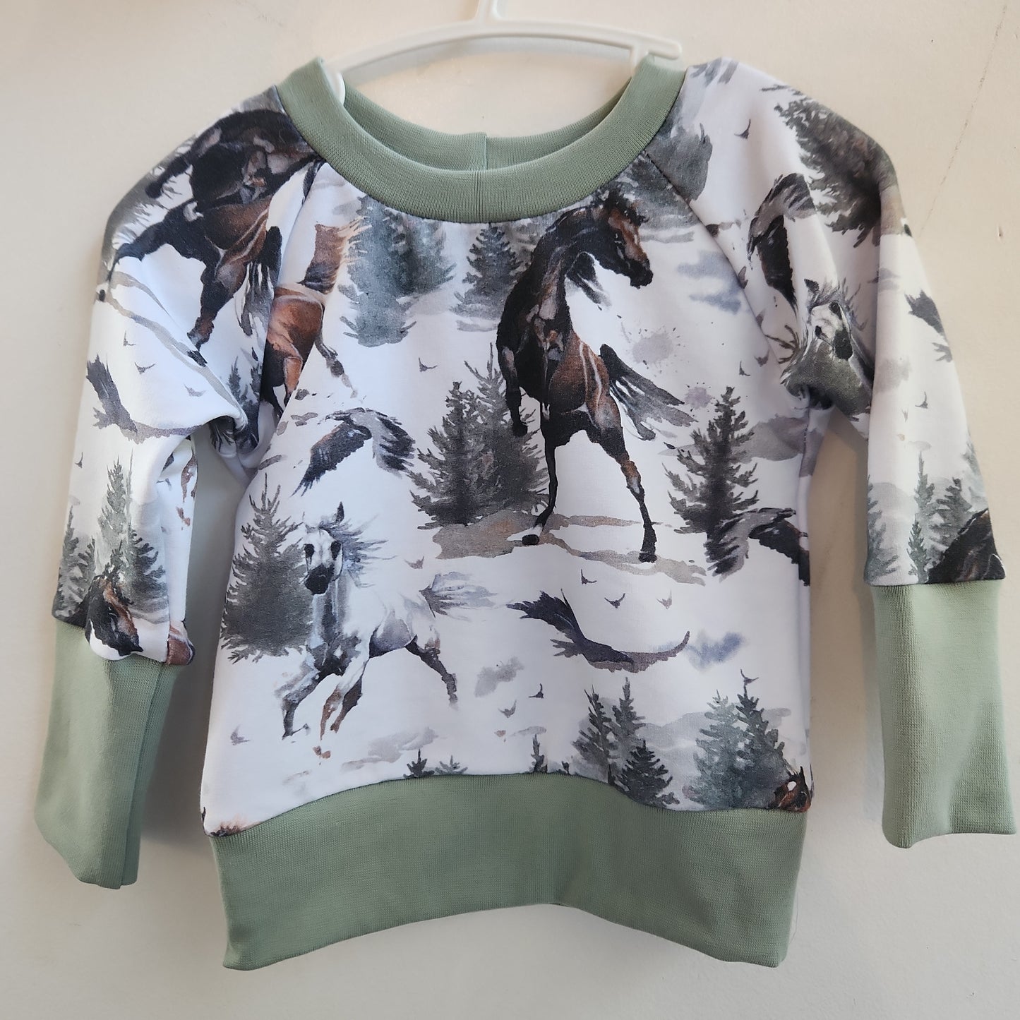 Wild Horses Grow-with-me Crewneck