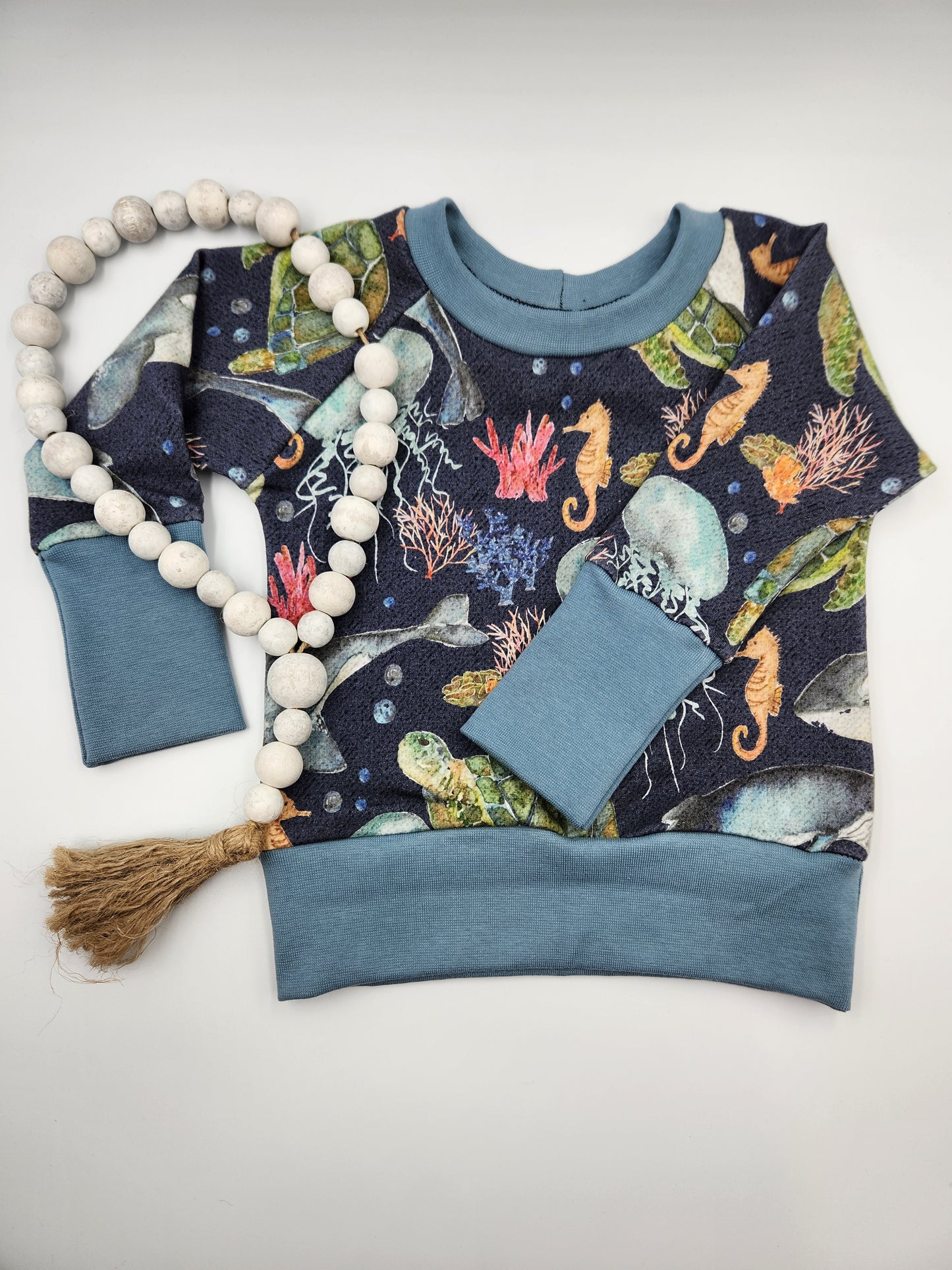 Ocean Grow-with-me Crewneck