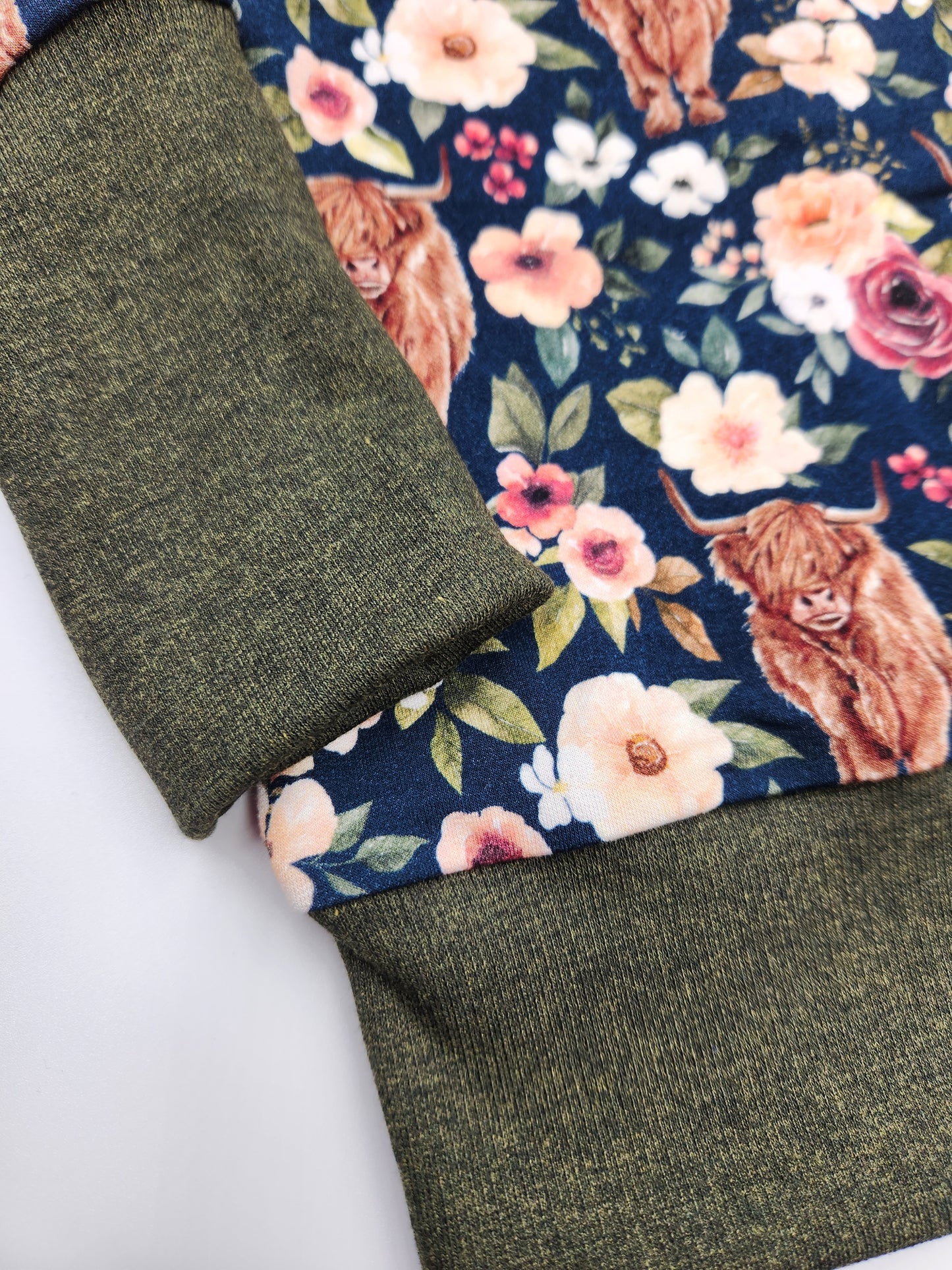 Navy Highlands Grow-with-me Crewneck