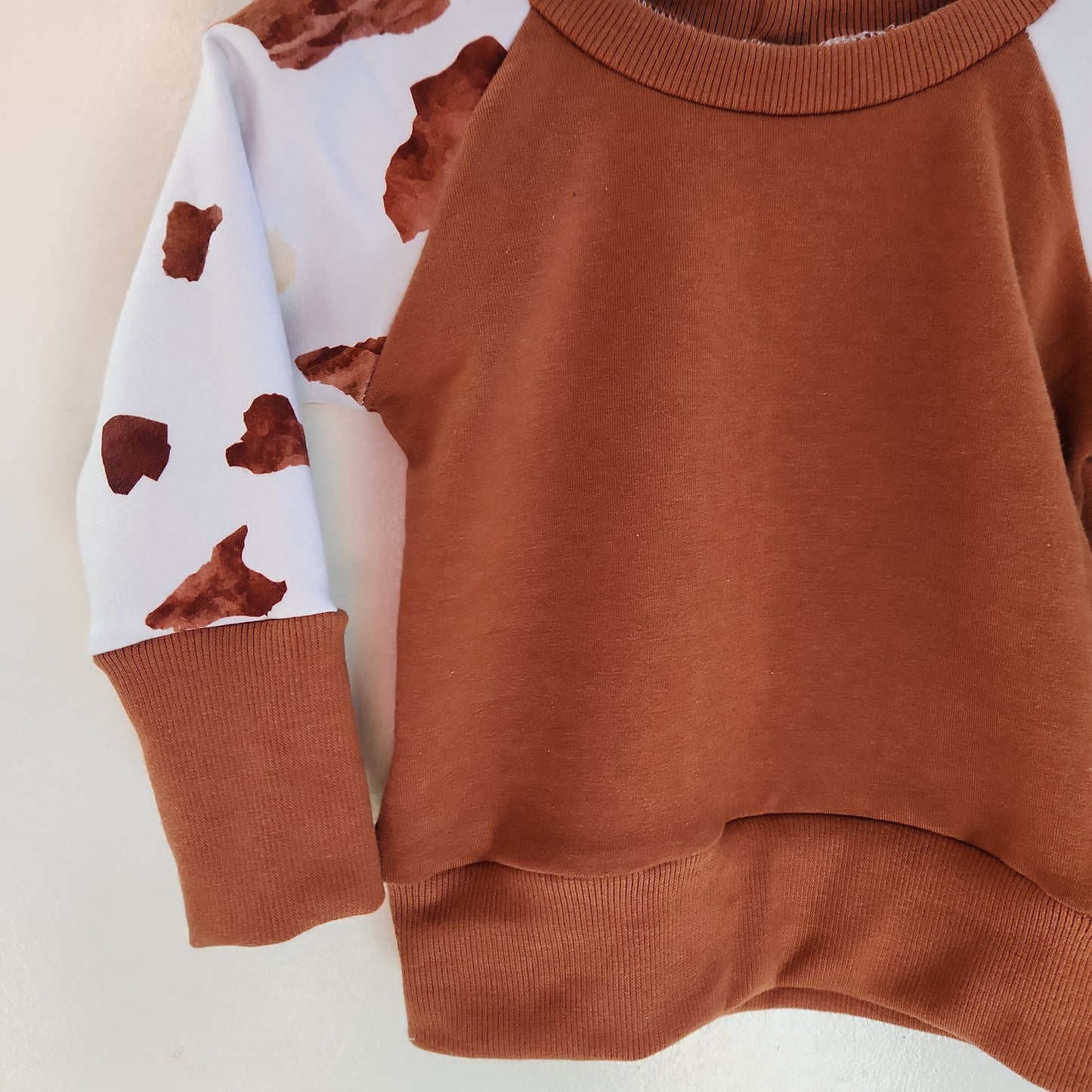 Brown Cow Spots Grow-with-me Sweater