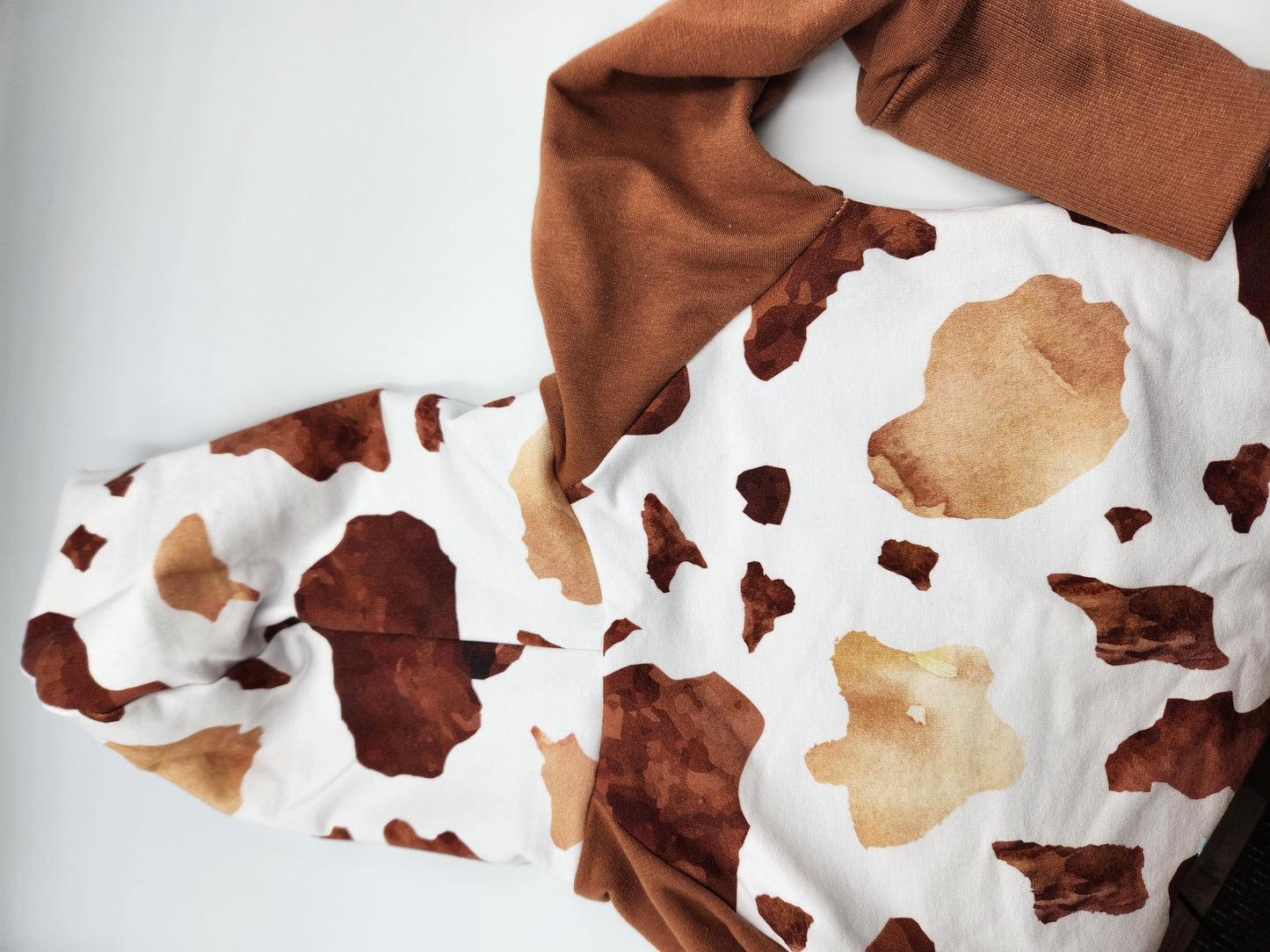 Brown Cow Spots Grow-with-me Sweater