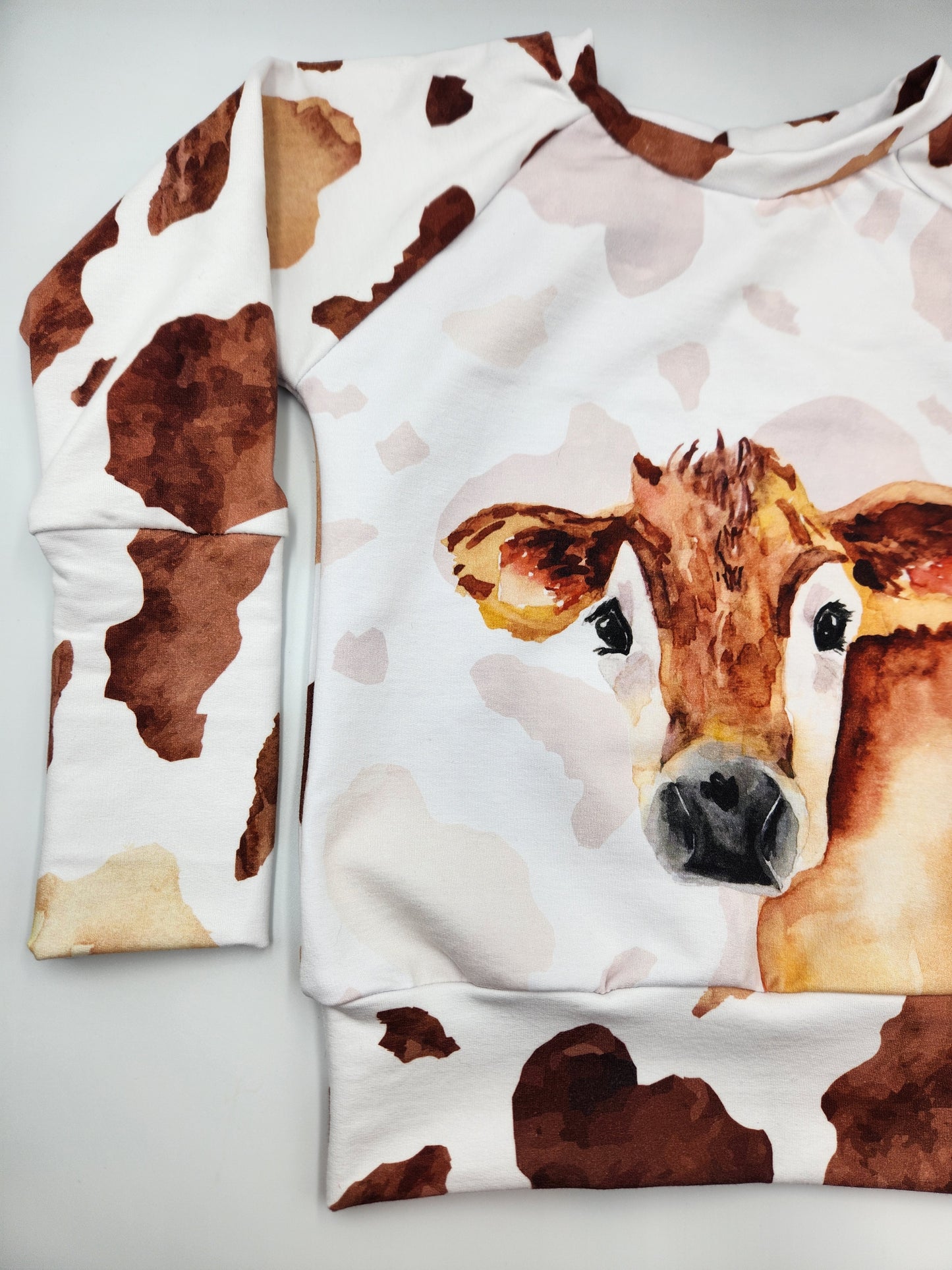 Brown Cow Spots Grow-with-me Sweater